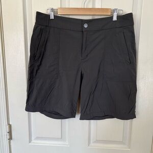 Athleta Black Performance Shorts Size 12 Nylon Spandex Travel Hiking